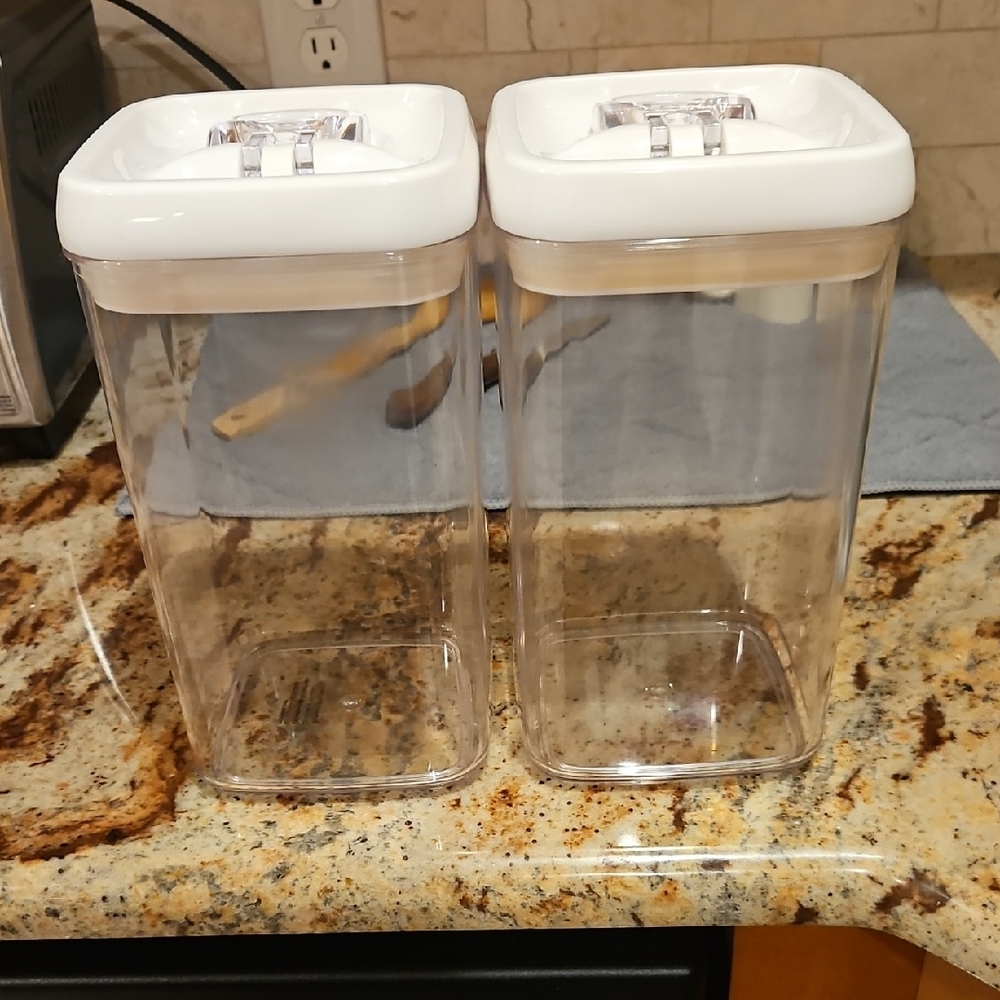 Airtight Food Storage Containers with White Lids